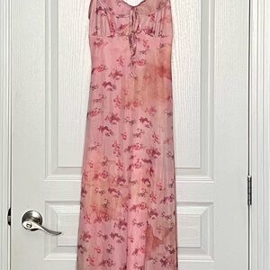 Floral Pink Maxi Dress